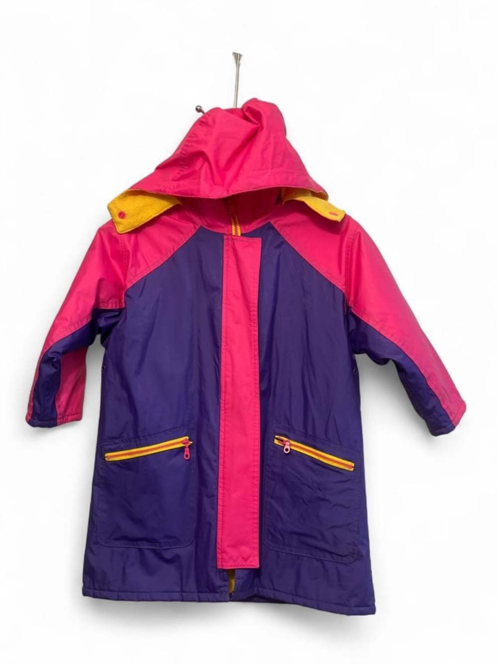 Wippette Kids Colorblock Raincoat in Purple, Pink & Yellow